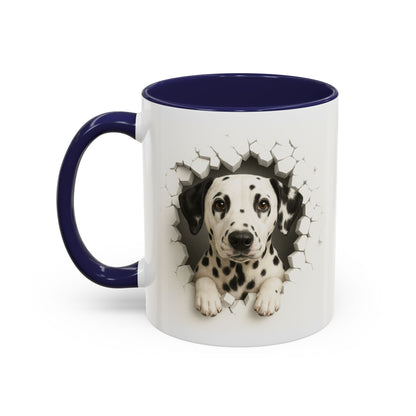 Dalmatian Peekaboo Accent Coffee Mug - Cute Dog Lover Gift (11/15oz)
