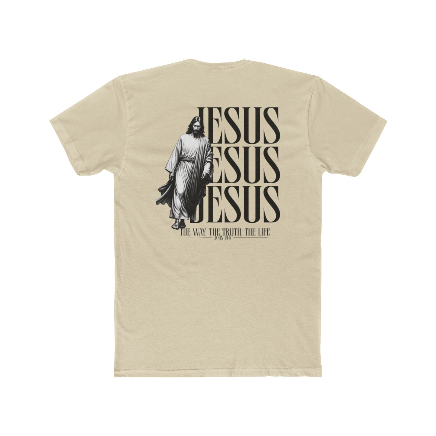 Jesus Repeat Graphic T-Shirt — "Jesus, Jesus, Jesus" Faith Tee