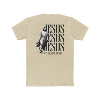 Jesus Repeat Graphic T-Shirt — "Jesus, Jesus, Jesus" Faith Tee