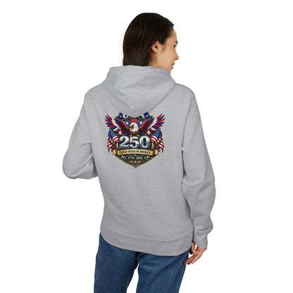 Patriotic USA 250th Anniversary Hoodie — Eagle Flag Emblem