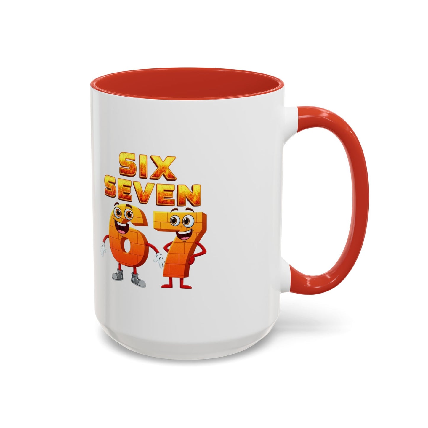 Six Seven Cartoon Number Coffee Mug - Fun Math Teacher Gift (11/15oz)