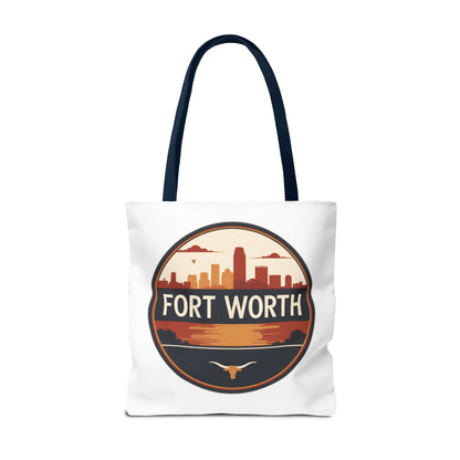 Fort Worth Skyline Tote Bag — Vintage Texas Cityscape Tote