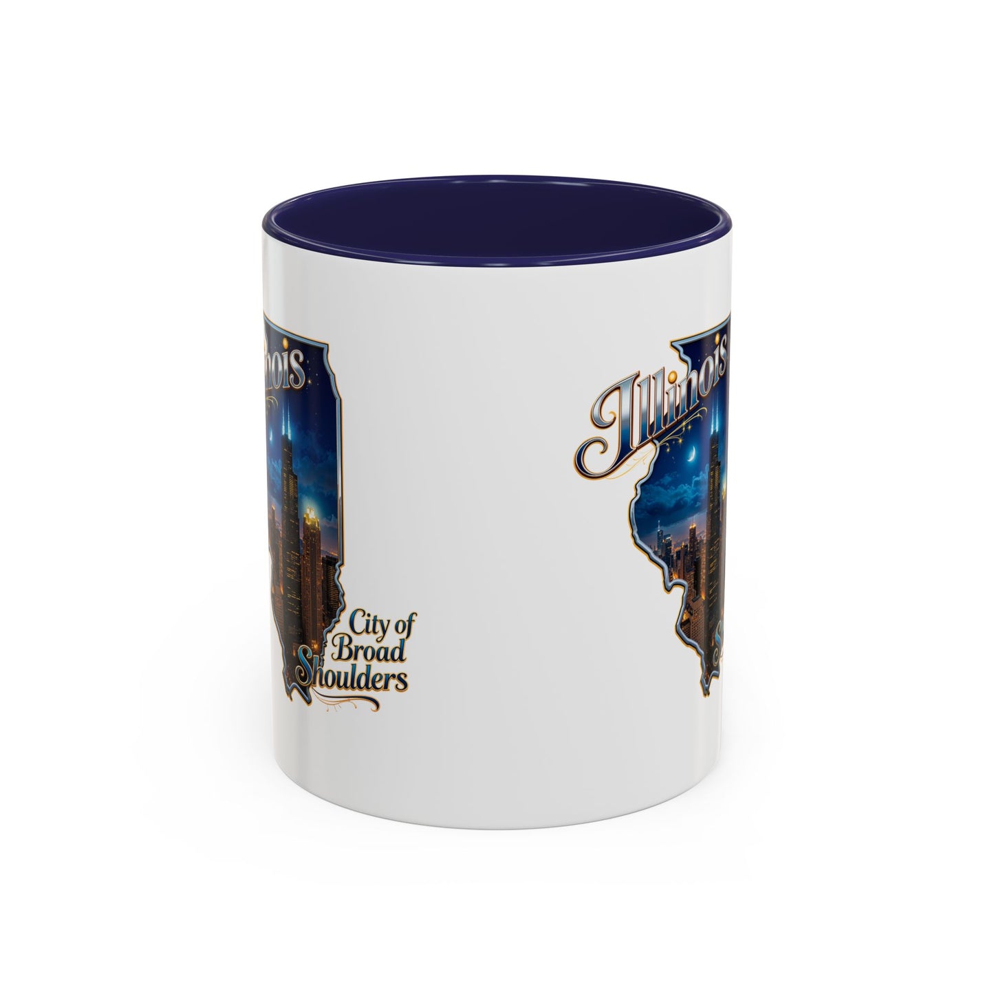 Illinois Skyline Accent Coffee Mug – City of Broad Shoulders Chicago Design (11/15oz)