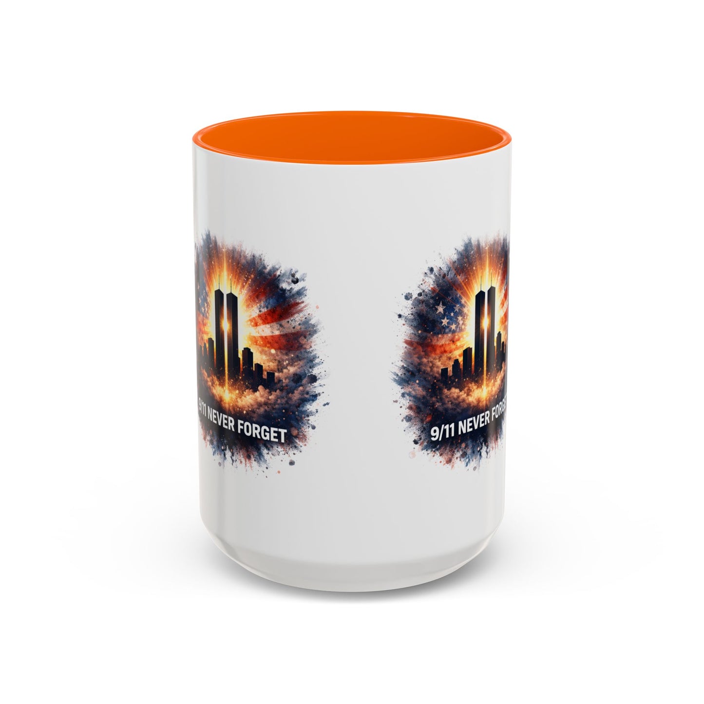 9/11 Never Forget Coffee Mug - Memorial Tribute Accent Mug (11/15oz)
