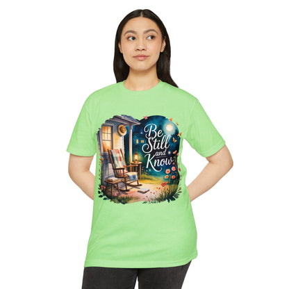 Be Still and Know T-Shirt — Cozy Porch & Moonlight Faith Tee