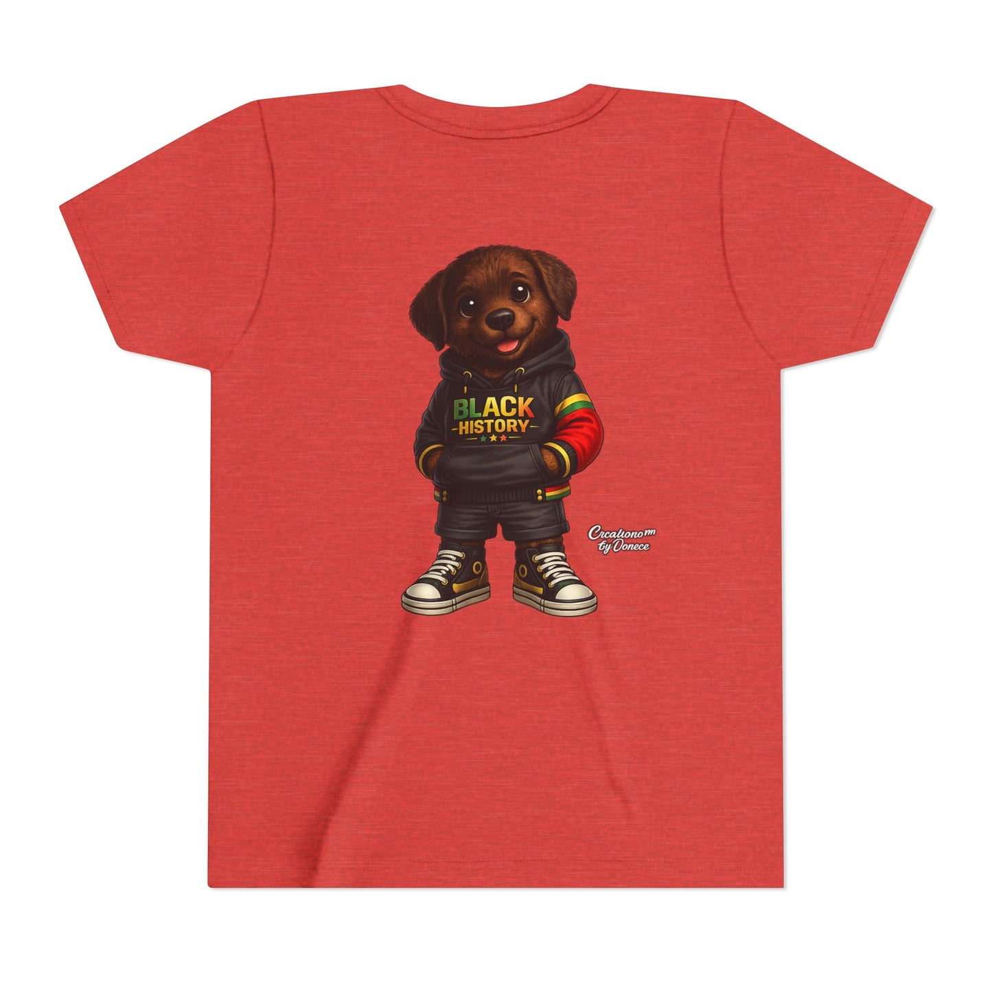 Youth Tee — Cute Puppy 'Black History' Graphic Shirt