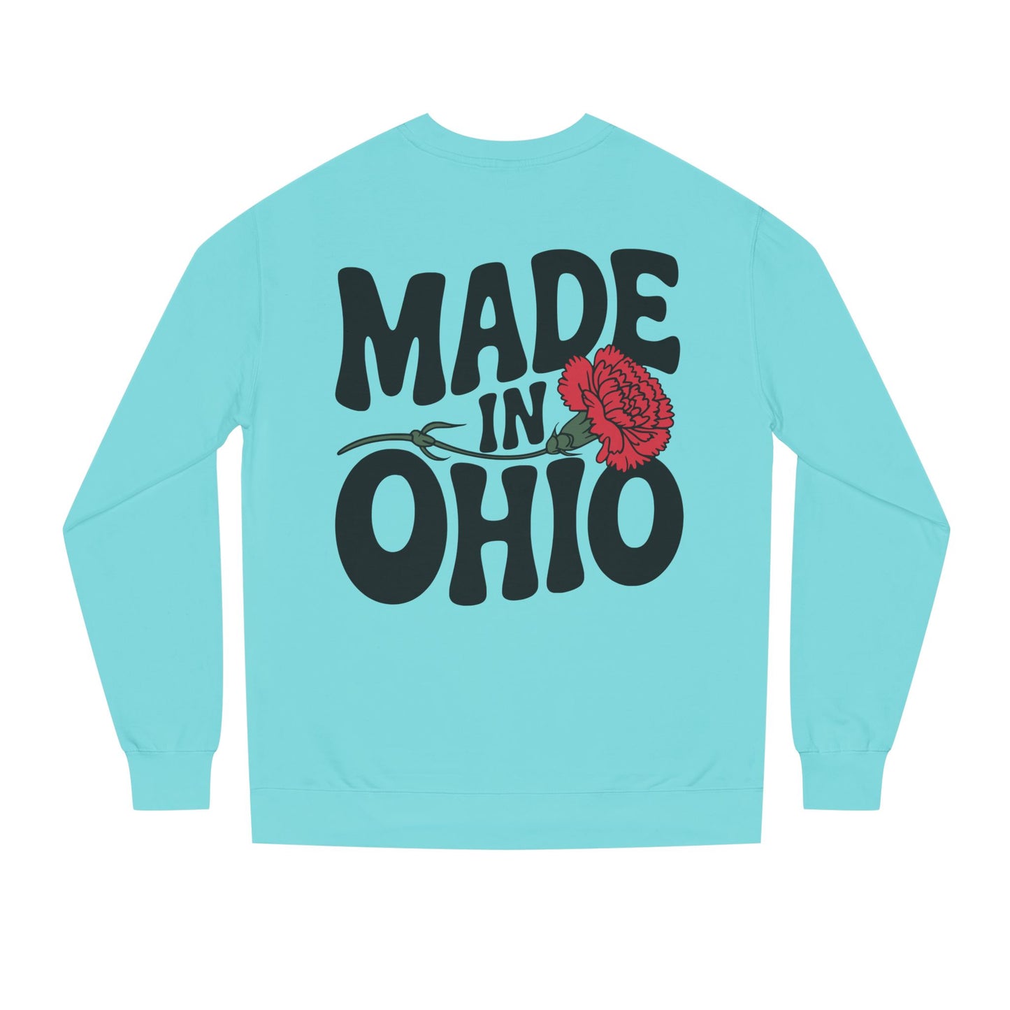 Made in Ohio Sweatshirt — Retro Floral State Pride Crewneck