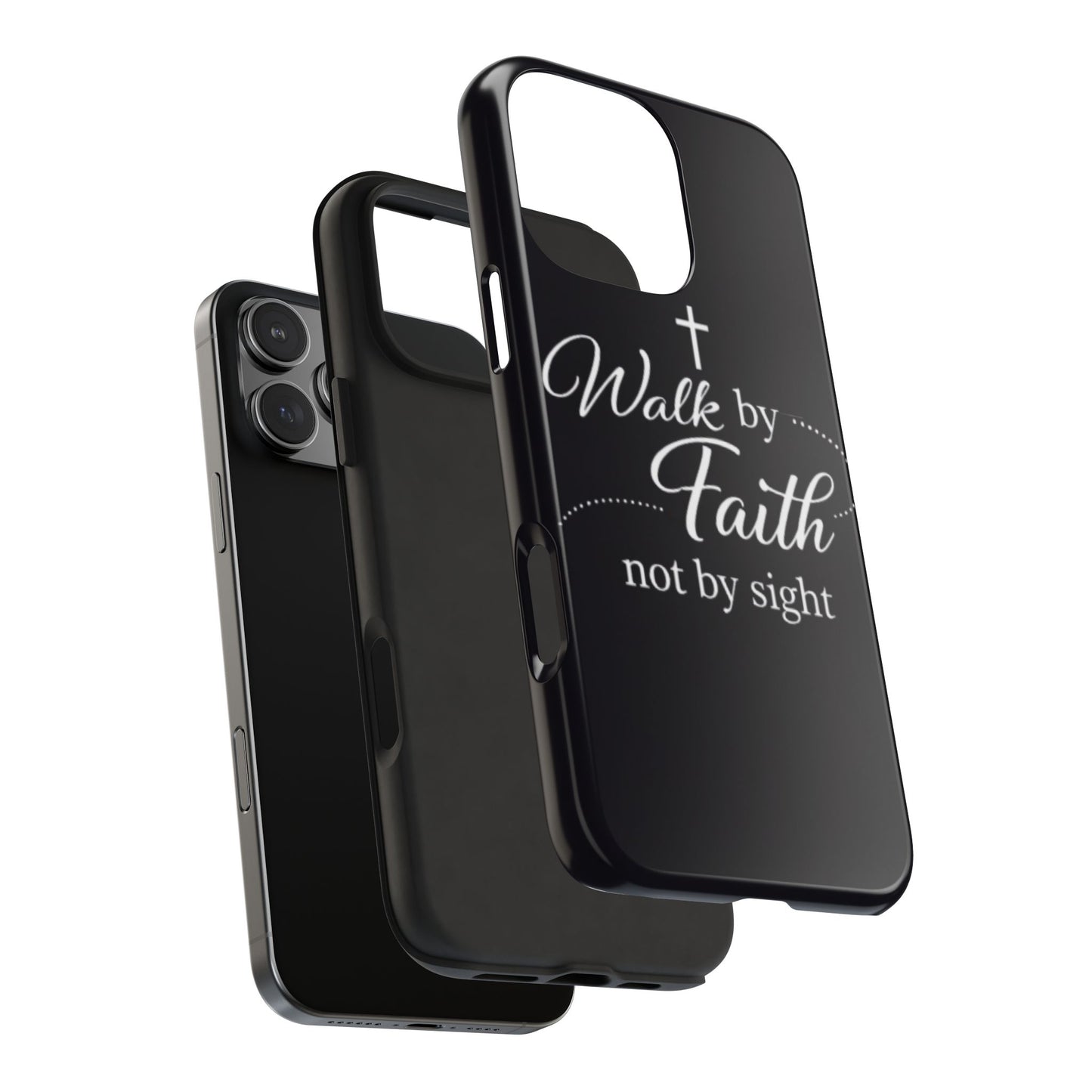 Walk by Faith Tough Phone Case – Christian Inspirational Scripture Design