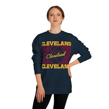 Cleveland Basketball Crewneck Sweatshirt – Retro Script Hoop Design