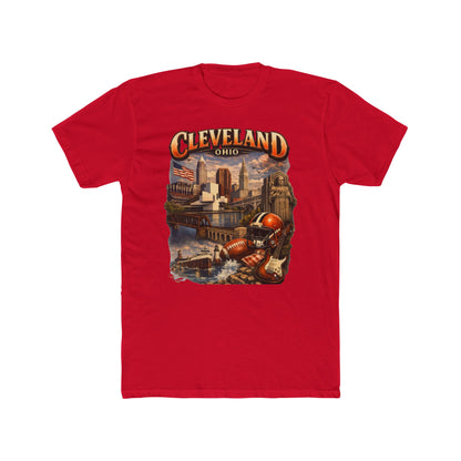 Cleveland Ohio Vintage Football Cityscape T-Shirt