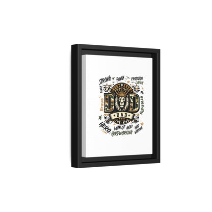 Framed Matte Canvas 'Best Ever DAD' Wall Art – Lion King Design, Father’s Day Gift