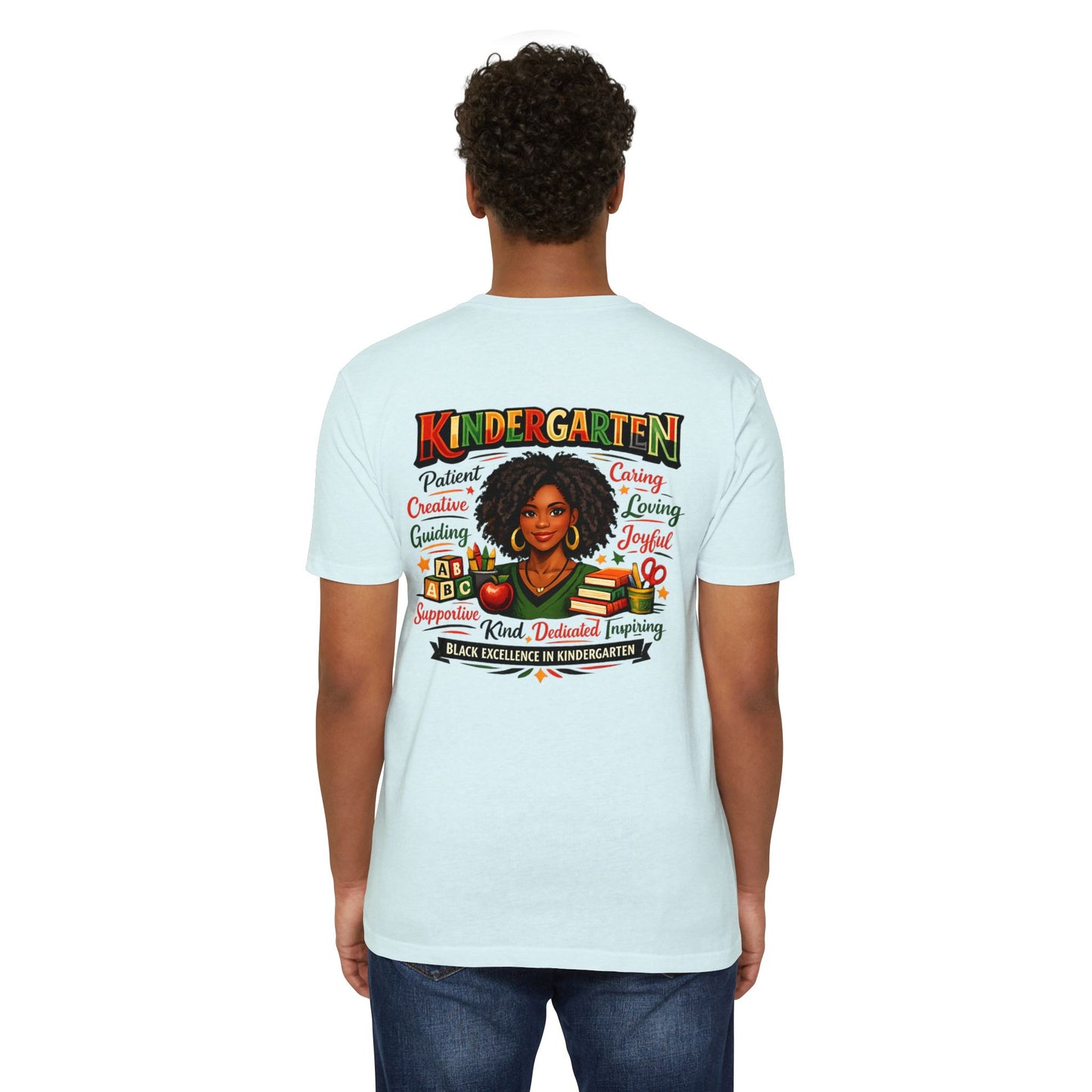 Kindergarten Teacher T-Shirt – Black Excellence in Kindergarten Design