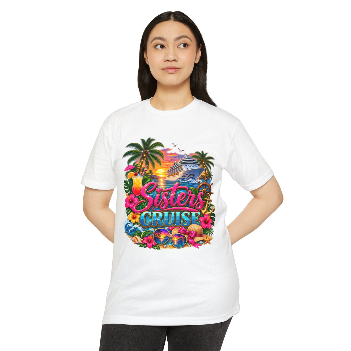 Sisters Cruise T-Shirt — Tropical Vacation Tee for Family Trips