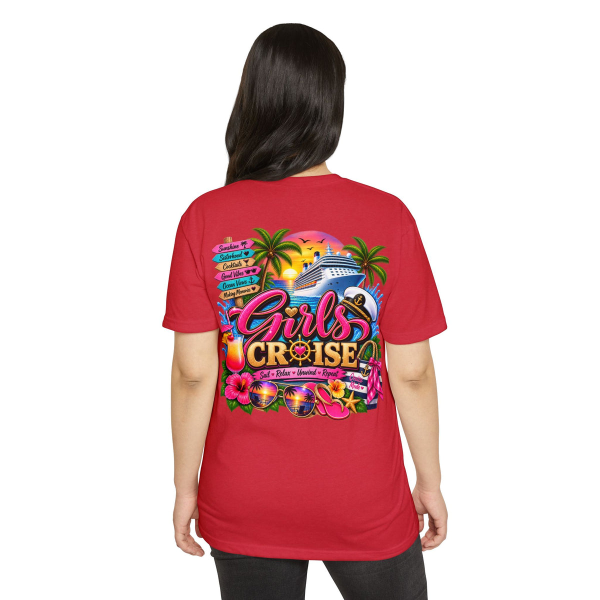 Girls Cruise T‑Shirt — Tropical Bachelorette & Vacation Tee