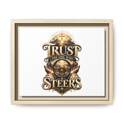 Trust He Guides Framed Canvas — Christian Inspirational Wall Art