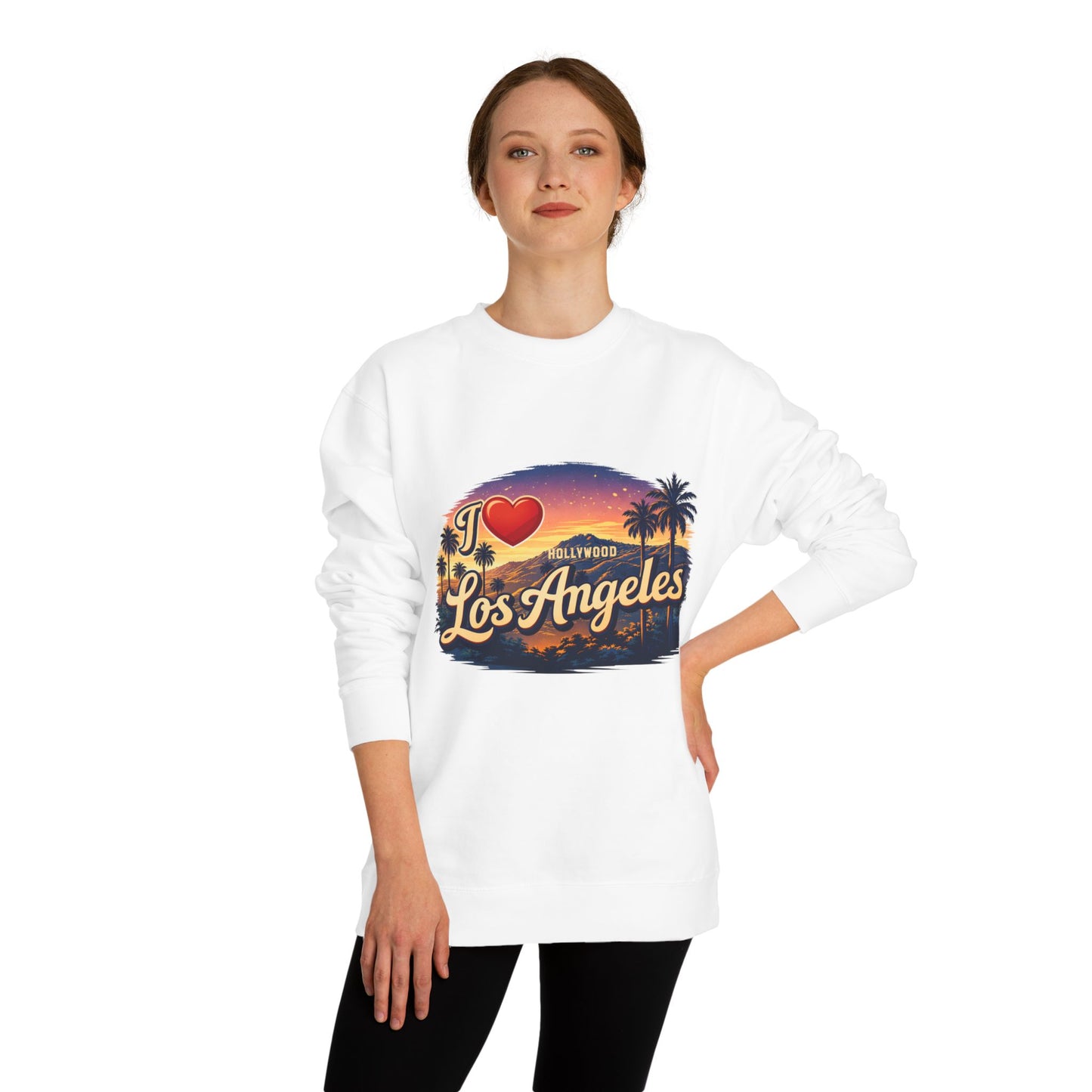 I  Los Angeles Crewneck Sweatshirt — Vintage Sunset LA Pullover