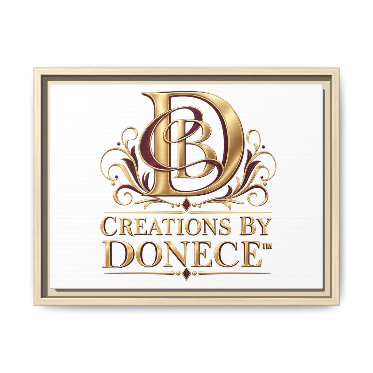 Framed Matte Canvas – Creations By Donece Logo Wall Art