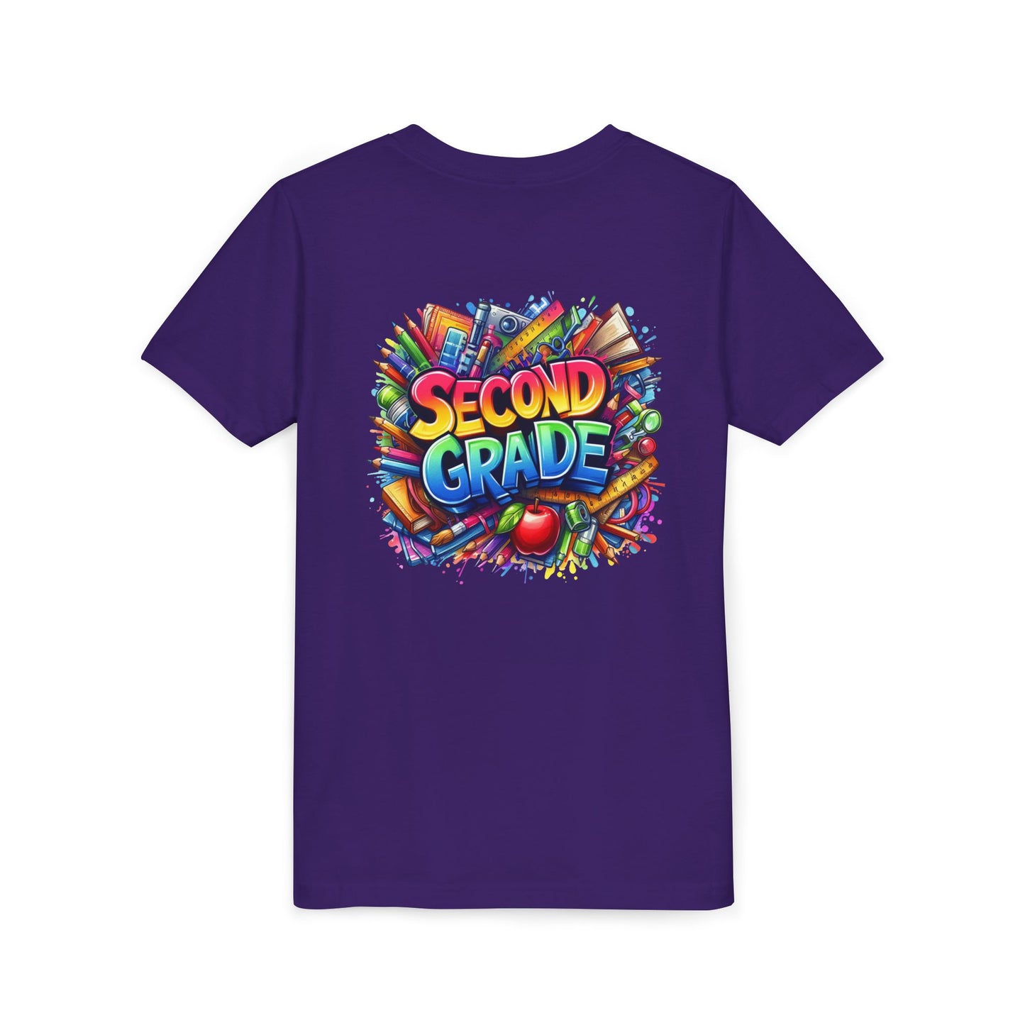 Second Grade Youth Tee — Colorful Back-to-School Kids T-Shirt