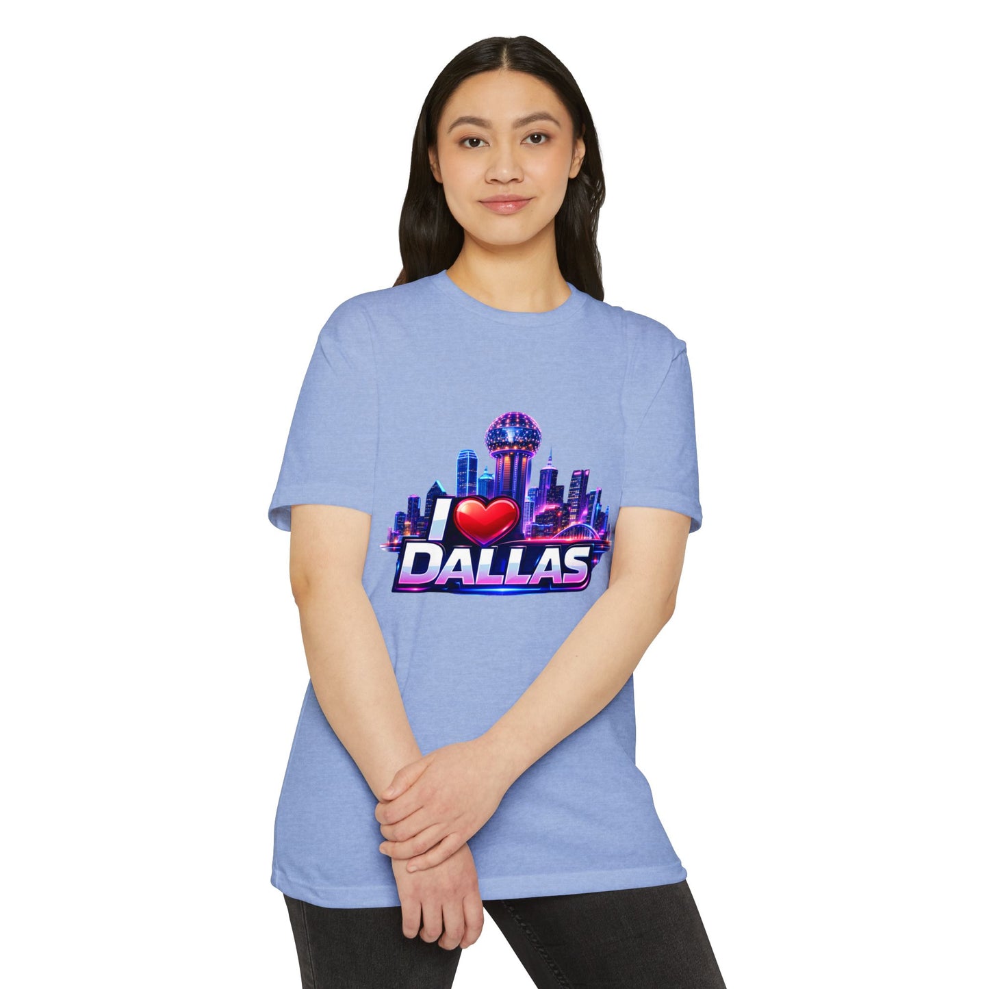 I Love Dallas T-Shirt — Retro Neon City Skyline Tee