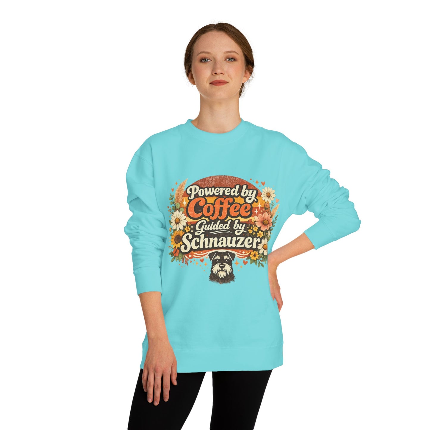 Powered by Coffee, Guided by Schnauzer Sweatshirt