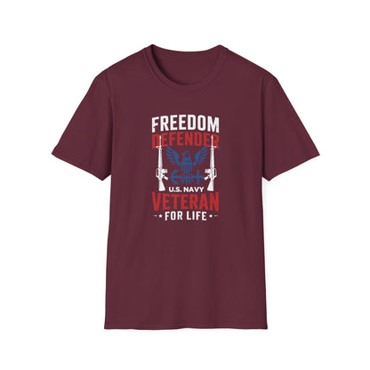 Freedom Defender Veteran U.S. Navy For Life T‑Shirt