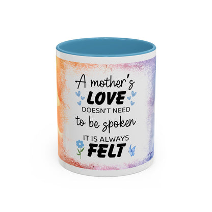 Mother’s Love Accent Coffee Mug – Floral Inspirational Gift (11/15 oz)