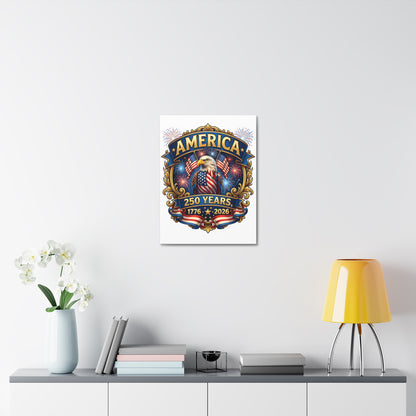 America 250th Anniversary Canvas – Patriotic Eagle 1776-2026 Wall Art