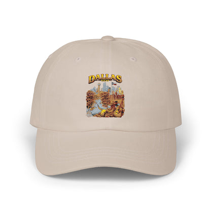 Dallas Vintage Scenic Dad Cap – Retro City Skyline Embroidered Hat