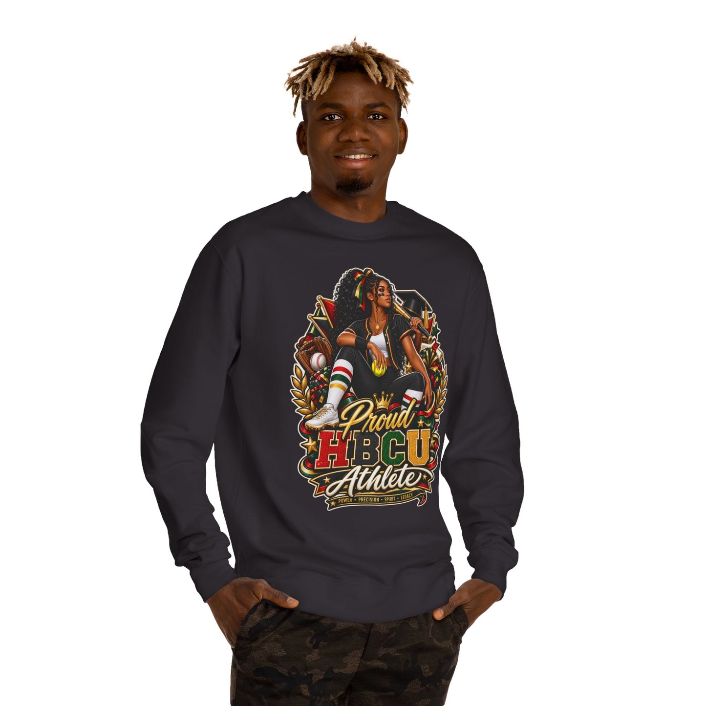 HBCU Athlete Sweatshirt — Proud HBCU Graduate & Athlete Graphic Crewneck