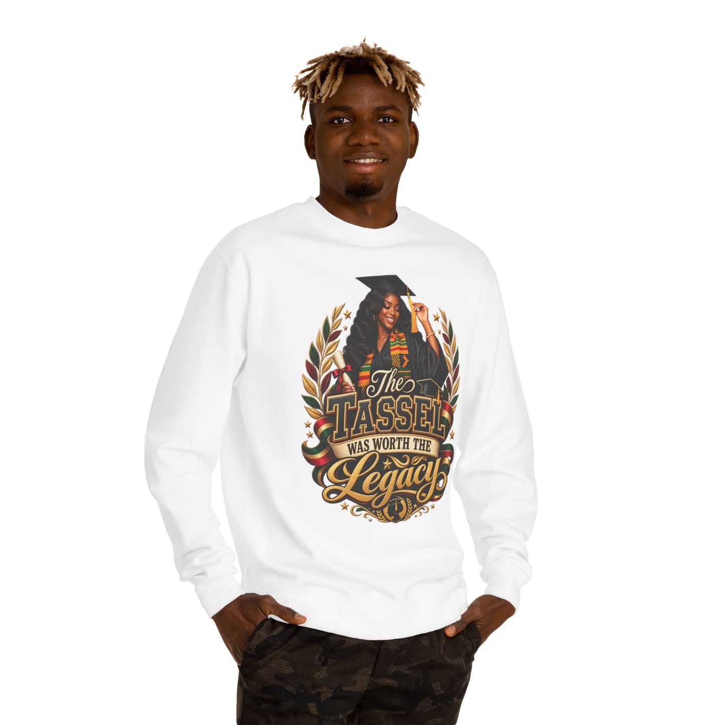 Graduation Crewneck Sweatshirt - "The Tassel Was Worth The Legacy"