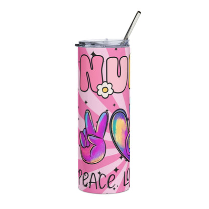 Nurse Love 20oz Stainless Tumbler — Pink Peace, Love & Healing Travel Cup