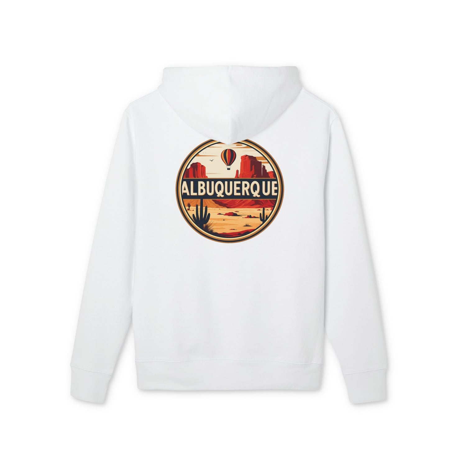 Albuquerque Retro Desert Hoodie — Vintage Southwestern Travel Pullover