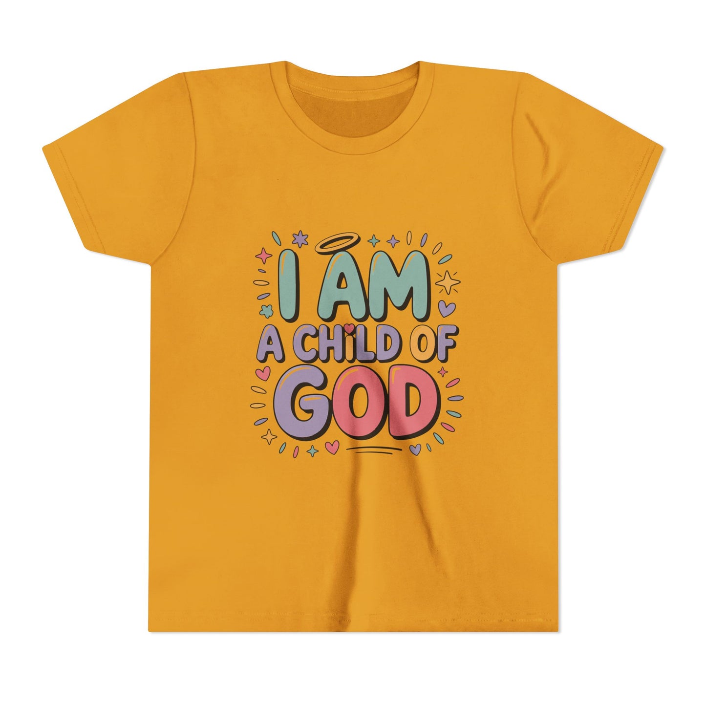 I Am A Child of God Youth Tee — Cute Pastel Christian Kids T-Shirt