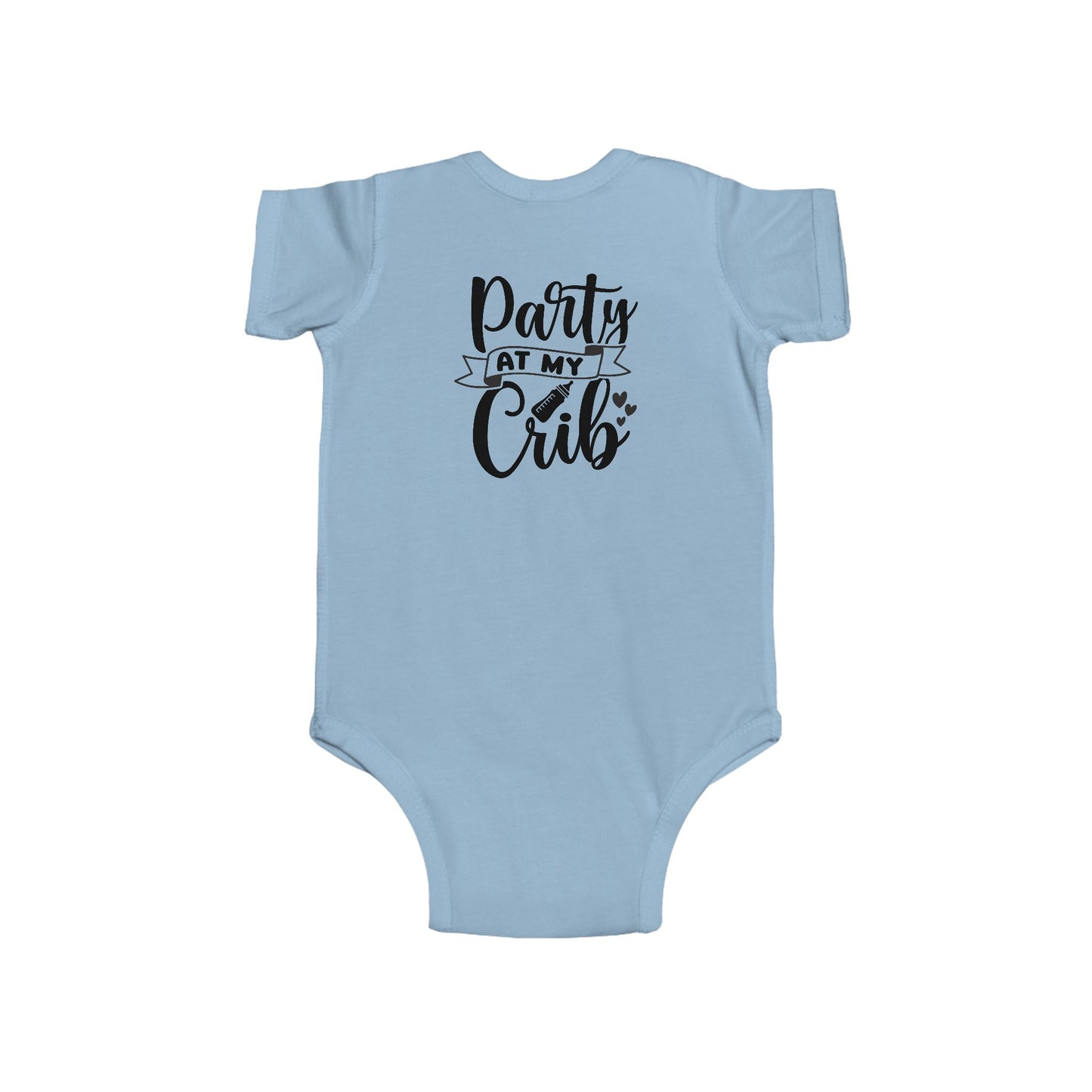 Infant Bodysuit — "Party at My Crib" Cute Baby Onesie, Newborn Shower Gift