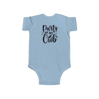 Infant Bodysuit — "Party at My Crib" Cute Baby Onesie, Newborn Shower Gift