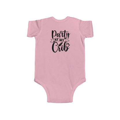 Infant Bodysuit — "Party at My Crib" Cute Baby Onesie, Newborn Shower Gift