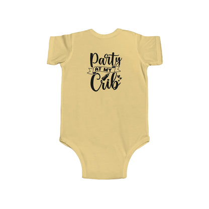 Infant Bodysuit — "Party at My Crib" Cute Baby Onesie, Newborn Shower Gift