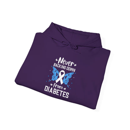 "Never Backing Down from Diabetes"  Hoodie