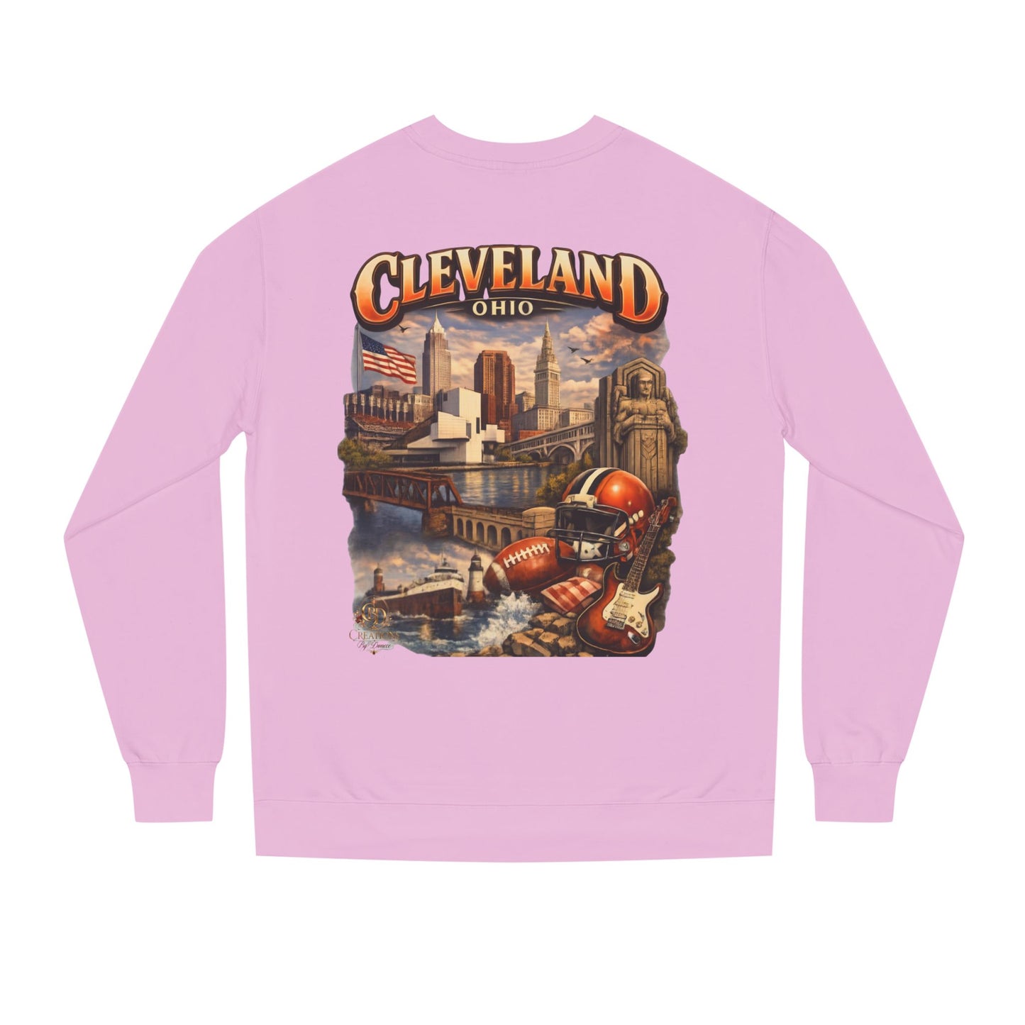 Cleveland Retro Cityscape Sweatshirt — Ohio Pride Football & Rock Design