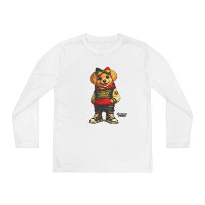 Youth Bear Varsity Long Sleeve Tee — 'Proud Brother' Graphic