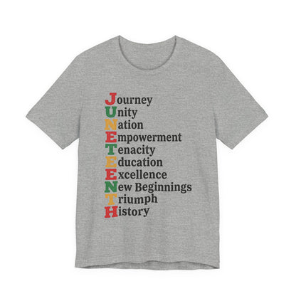 Juneteenth Acrostic T-Shirt — Journey, Unity, Empowerment Tee