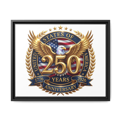 250th United States Anniversary Framed Canvas Print