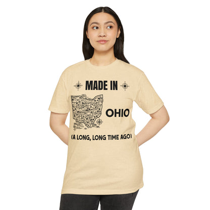Made in Ohio T-Shirt — Vintage Map Design ("A Long, Long Time Ago")