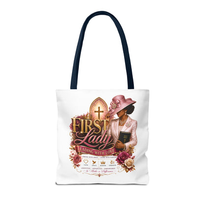 First Lady Tote Bag — Faithful Church Lady Floral Churchgoing Purse