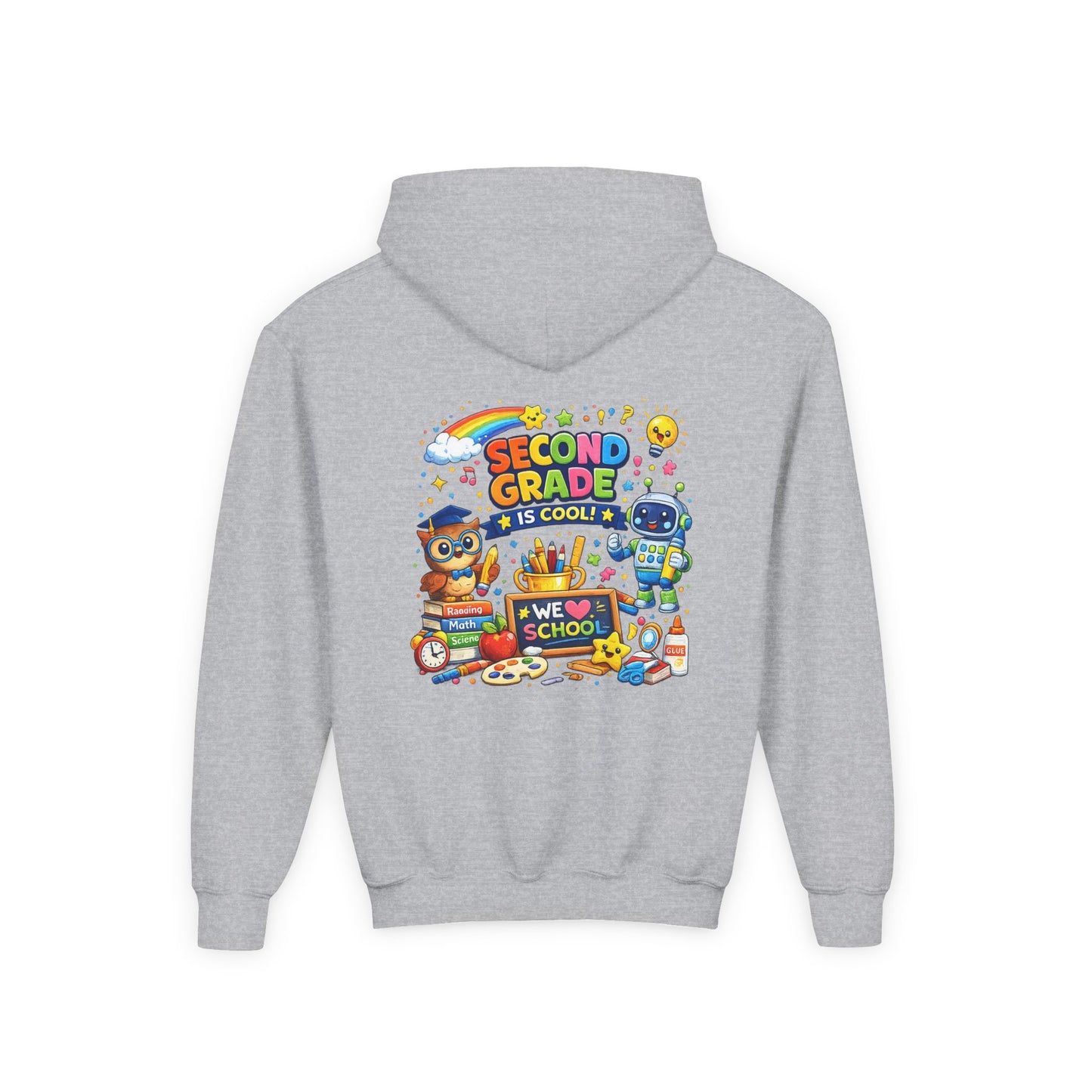 Second Grade Hoodie — 'Second Grade Is Cool' Kids Back-to-School Sweatshirt