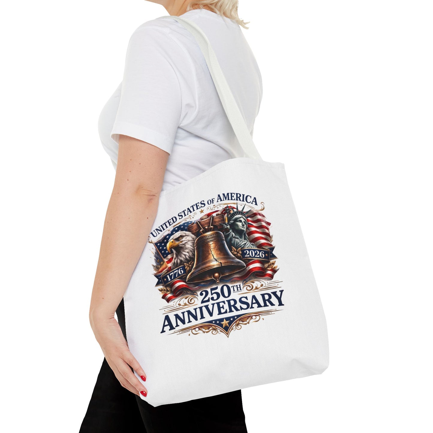 Anniversary Tote Bag — "United States of America 250th Anniversary" Liberty Bell Design