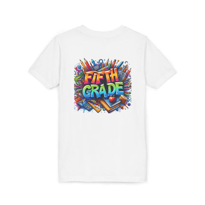 Fifth Grade Kid's Tee - Colorful School Supplies Back to School T-Shirt
