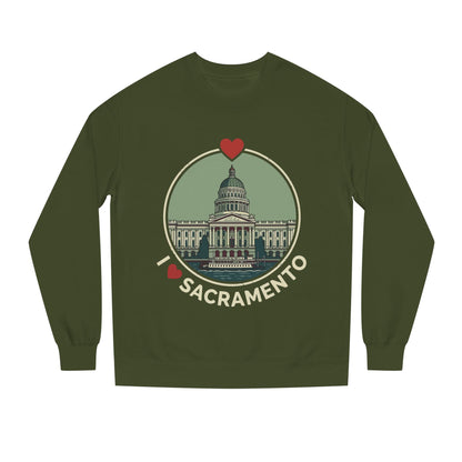 Sacramento Capitol Crewneck Sweatshirt — I Love Sacramento Vintage Graphic