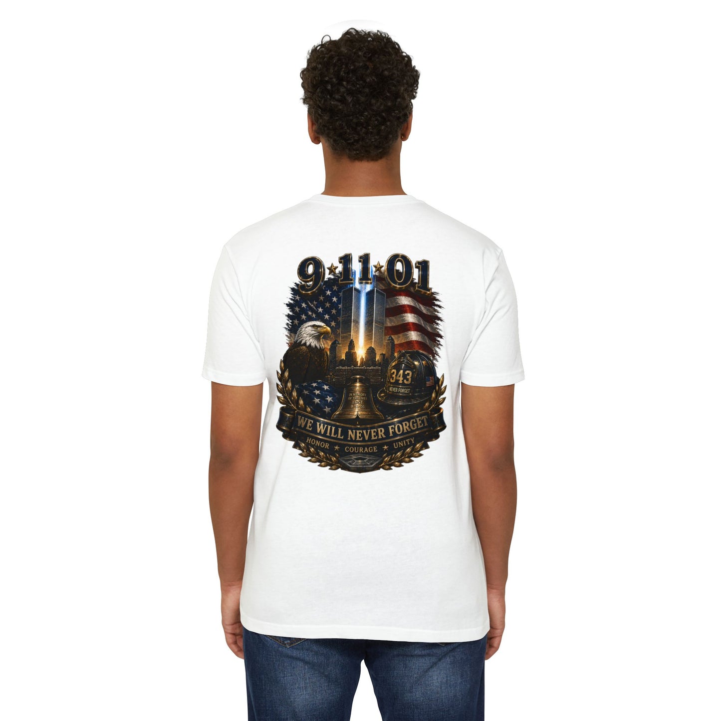 9/11 We Will Never Forget Memorial T-Shirt