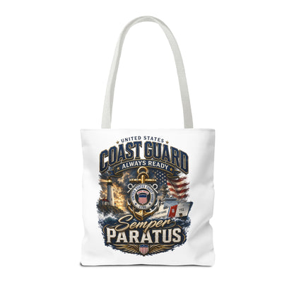 Coast Guard Semper Paratus Tote Bag – U.S. Coast Guard Patriotic Beach & Everyday Carry